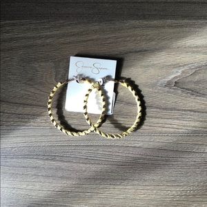 Jessica Simpson Yellow Hoop Earrings